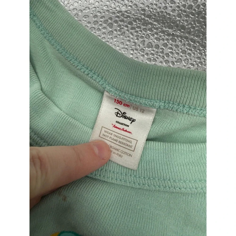 Hanna Andersson Disney Princess Jasmine Pajama Set‎ Girls Size 12 Mint Green